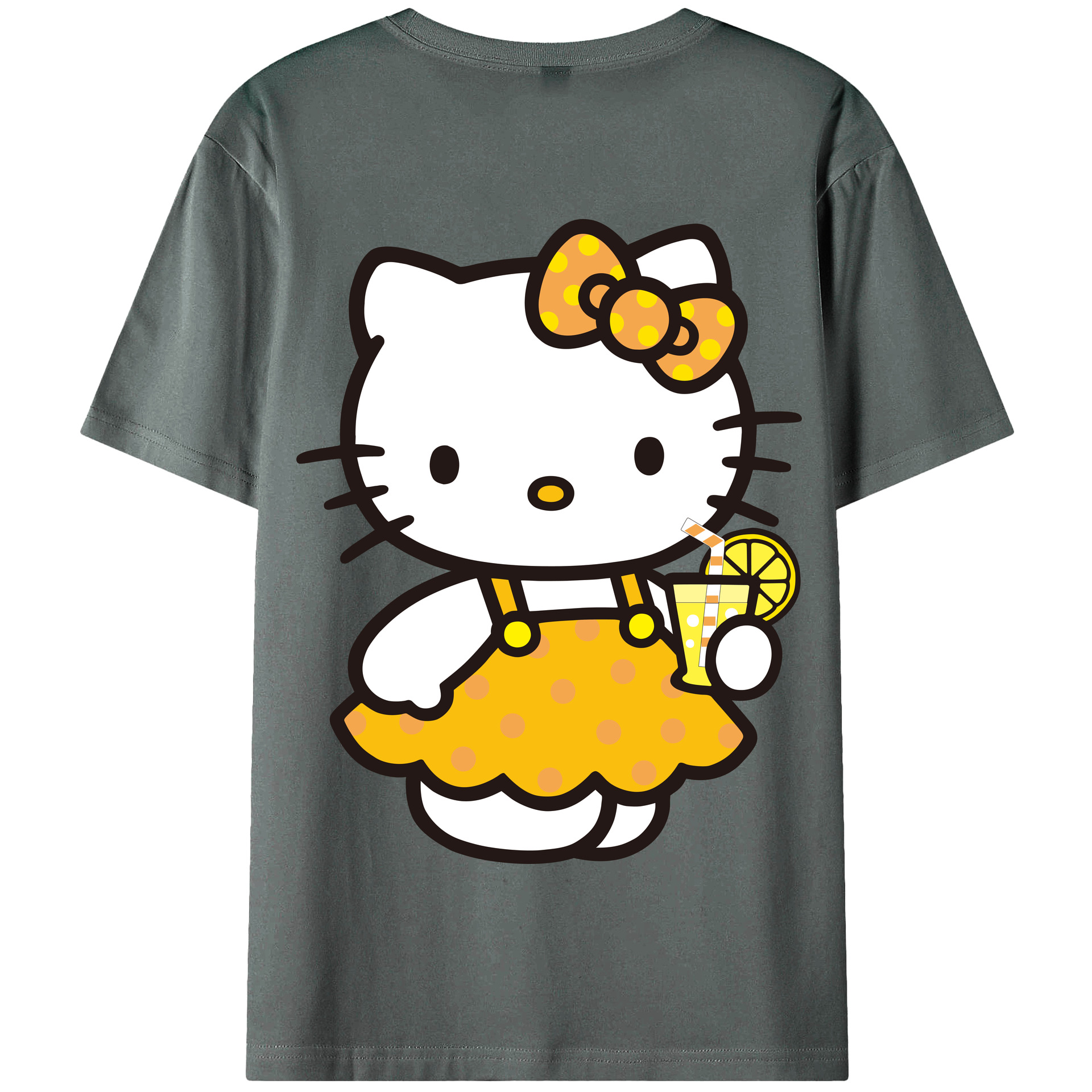 （画像用） Hello Kitty ハローキティ 綿100％半袖Tシャツ（背面プリント）
